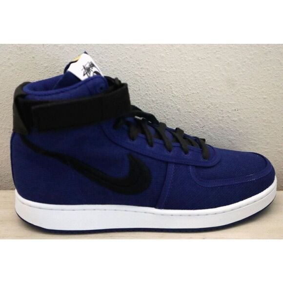 Stüssy x Nike DX5425-400 Men's Sz 8 Deep Royal Blue Vandal High Sneakers - Picture 8 of 11